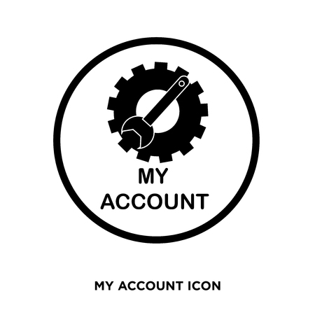 My account with gear icon.のイラスト素材