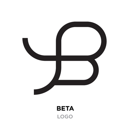 beta logo, flat vector sign B in modern style Vector illustration.のイラスト素材