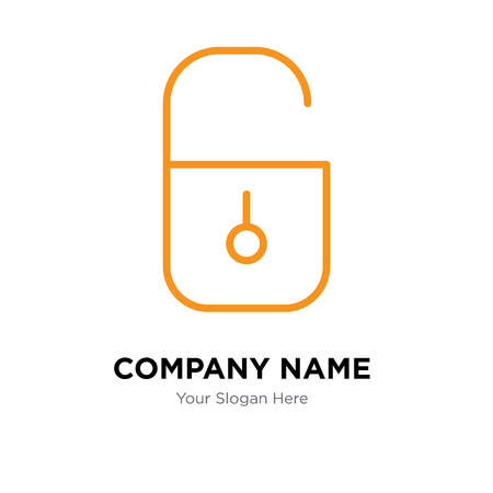 Locked padlock company logo design template, Business corporate vector iconのイラスト素材