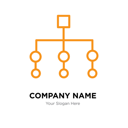 Flow chart interface company logo design template, Business corporate vector iconのイラスト素材