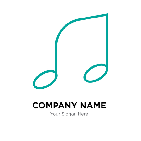 Musical note company logo design template, Business corporate vector iconのイラスト素材