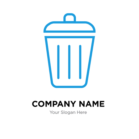 Dustbin company logo design template, Business corporate vector iconのイラスト素材