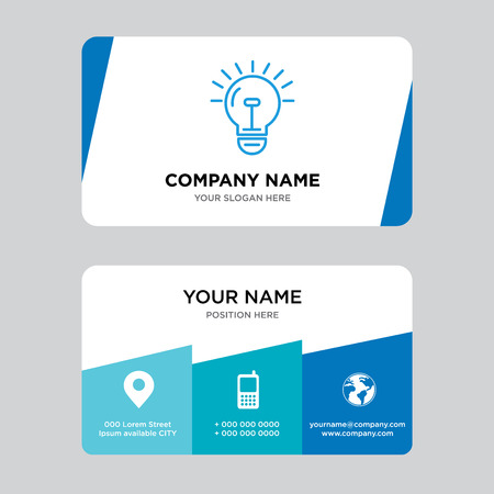 bulb business card design template, Visiting for your company, Modern Creative and Clean identity Card Vector Illustrationのイラスト素材