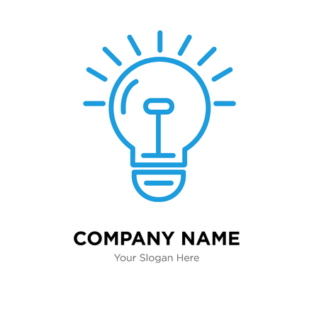 bulb company logo design template, Business corporate vector iconのイラスト素材