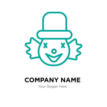 Clown company logo design template, Business corporate vector iconのイラスト素材