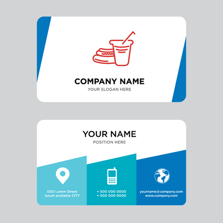 Hot dog business card design template, Visiting for your company, Modern Creative and Clean identity Card Vector Illustrationのイラスト素材