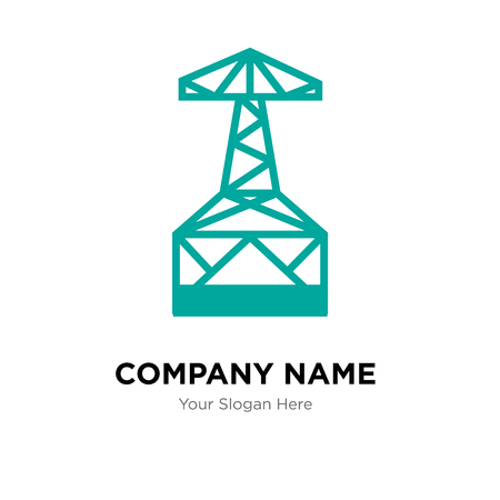 oil derrick company logo design template, Business corporate vector iconのイラスト素材