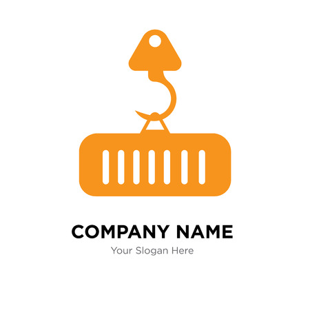 Crane with load company logo design template, Business corporate vector iconのイラスト素材