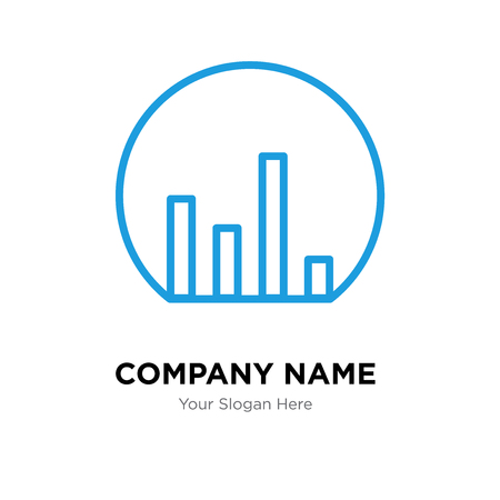 Bar chart company logo design template, Business corporate vector iconのイラスト素材
