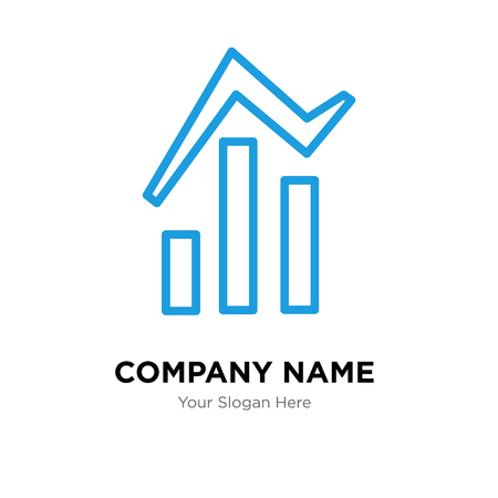 Bars and data analytics company logo design template, Business corporate vector iconのイラスト素材