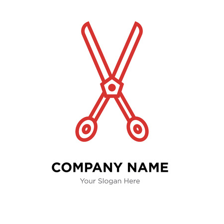 scissors company logo design template, Business corporate vector iconのイラスト素材