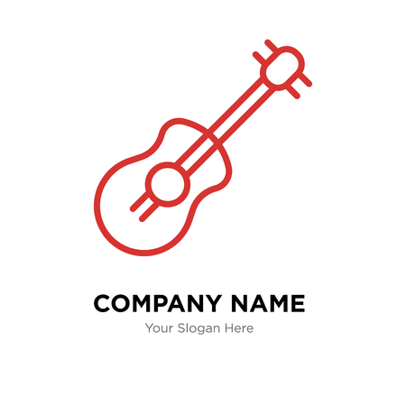 Guitar company logo design template, Business corporate vector iconのイラスト素材