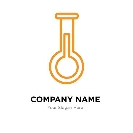 Erlenmeyer Flask company logo design template, Business corporate vector iconのイラスト素材