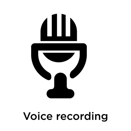 Voice recording icon isolated on white background, vector illustrationのイラスト素材