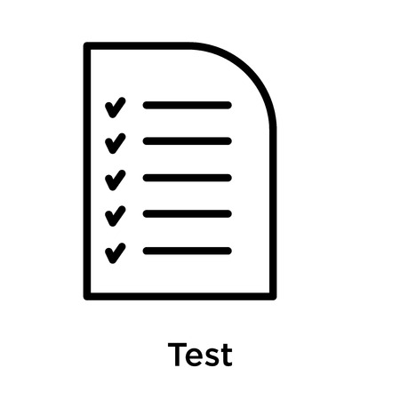 Test icon isolated on white background, vector illustrationのイラスト素材