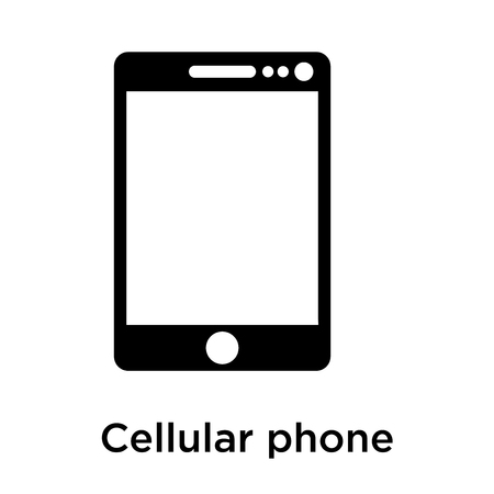 Cellular phone icon isolated on white background, vector illustrationのイラスト素材