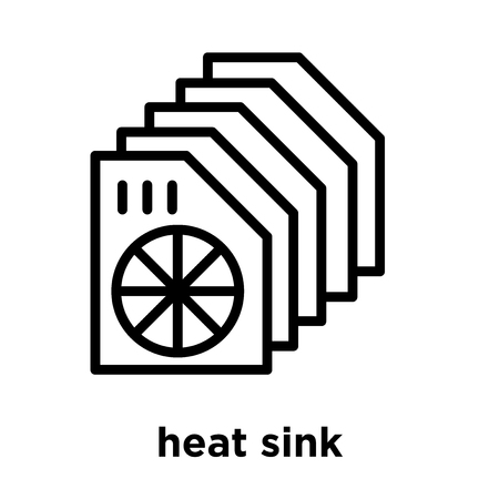 heat sink icon isolated on white background, vector illustrationのイラスト素材