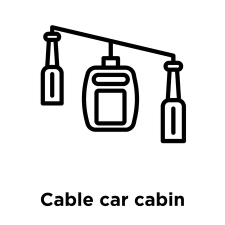 Cable car cabin icon isolated on white background, vector illustrationのイラスト素材