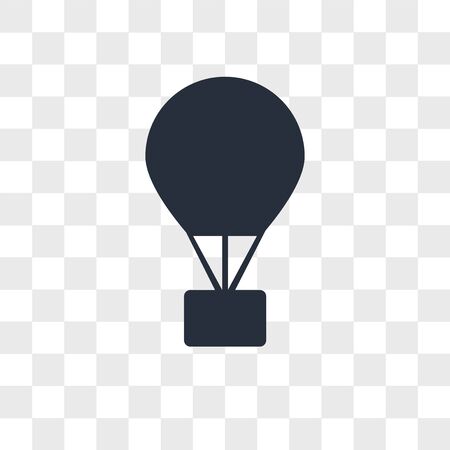 Hot air balloon vector icon isolated on transparent background, Hot air balloon logo conceptのイラスト素材