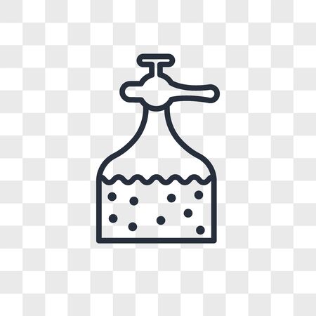 Liquid soap bottle vector icon isolated on transparent background, Liquid soap bottle logo conceptのイラスト素材