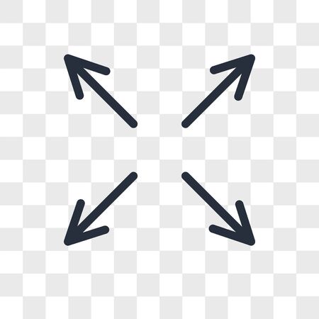 Expand vector icon isolated on transparent background, Expand logo conceptのイラスト素材