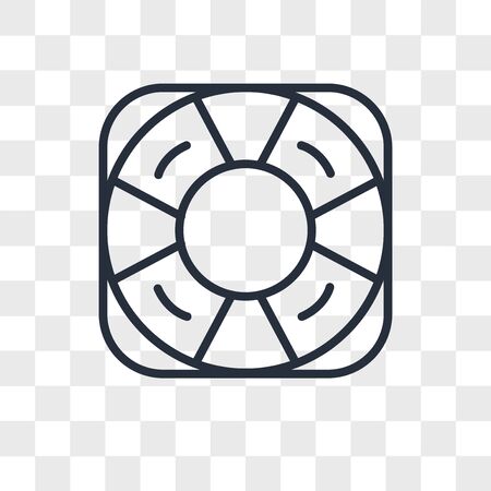 Life saver vector icon isolated on transparent background, Life saver logo conceptのイラスト素材