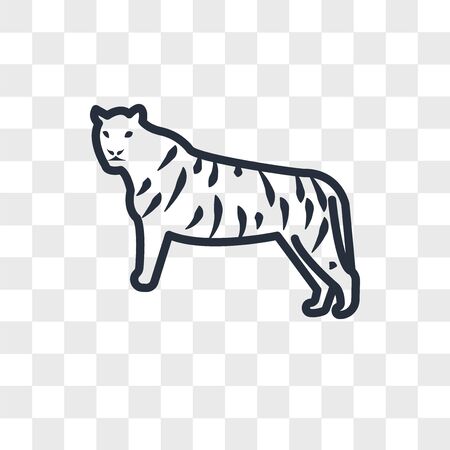 Tiger icon isolated on transparent backgroundのイラスト素材