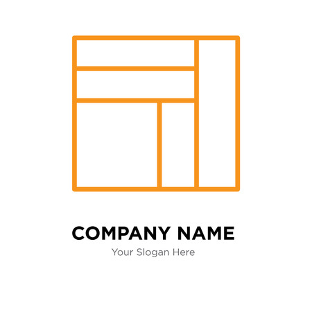 Layout company logo design template, Layout logotype vector icon, business corporativeのイラスト素材