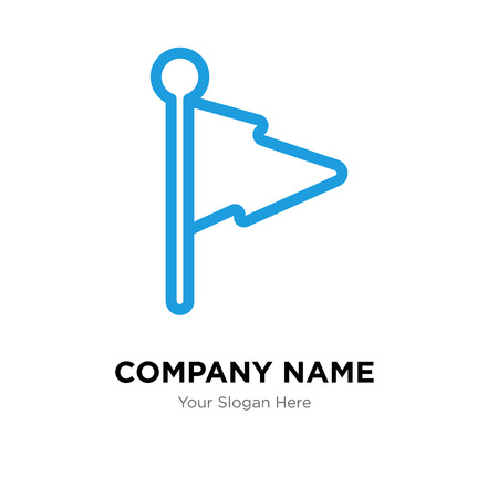 Flag company logo design template, Flag logotype vector icon, business corporativeのイラスト素材