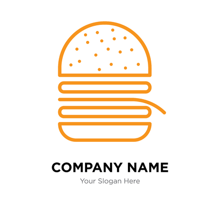 Burger company logo design template, Burger logotype vector icon, business corporativeのイラスト素材