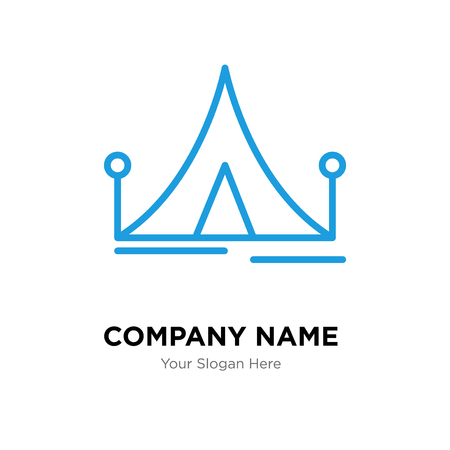 Tent company logo design template, Tent logotype vector icon, business corporativeのイラスト素材
