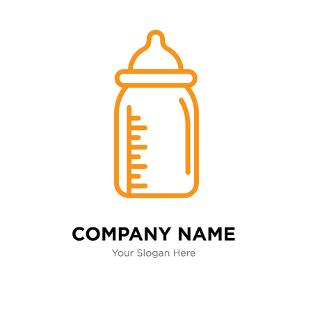 Feeding bottle company logo design template, Feeding bottle logotype vector icon, business corporativeのイラスト素材