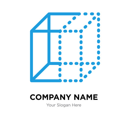 Squares company logo design template, Squares logotype vector icon, business corporativeのイラスト素材