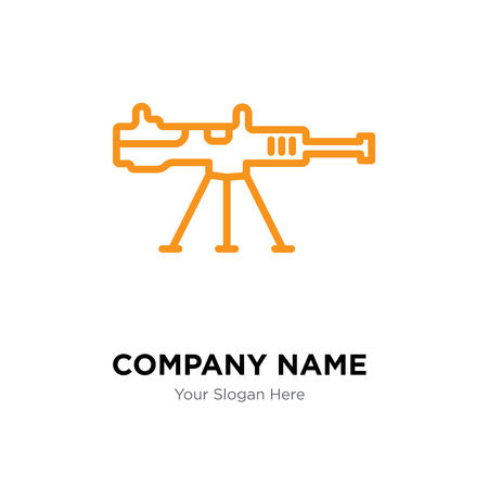 Machine gun company logo design template, Machine gun logotype vector icon, business corporativeのイラスト素材