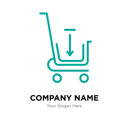 Add cart company logo design template, Add cart logotype vector icon, business corporativeのイラスト素材