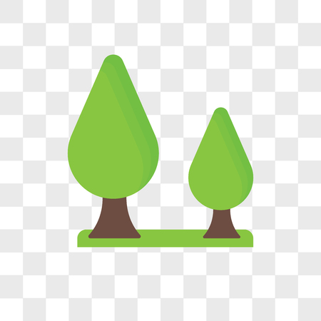 Tree vector icon isolated on transparent background, Tree logo conceptのイラスト素材