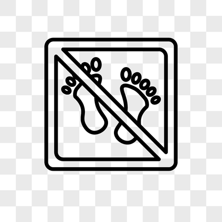 No step vector icon isolated on transparent background, No step logo conceptのイラスト素材