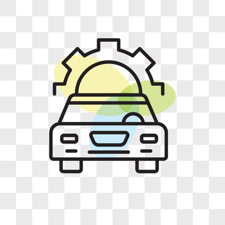 Car repair vector icon isolated on transparent background, Car repair logo conceptのイラスト素材