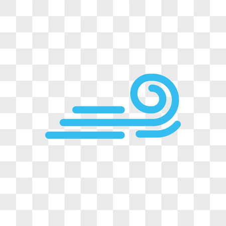 Wind vector icon isolated on transparent background, Wind logo conceptのイラスト素材