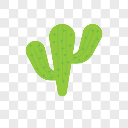 Cactus vector icon isolated on transparent background, Cactus logo conceptのイラスト素材