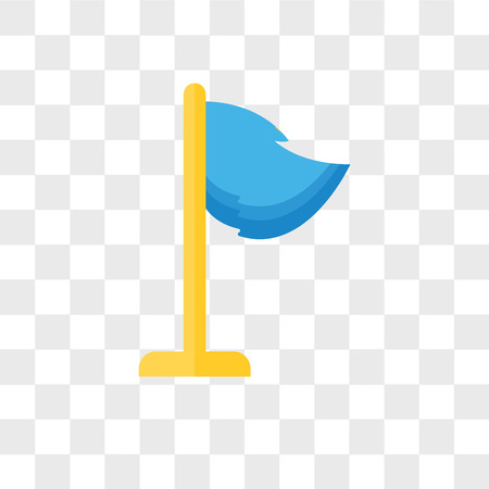 Flag vector icon isolated on transparent background, Flag logo conceptのイラスト素材