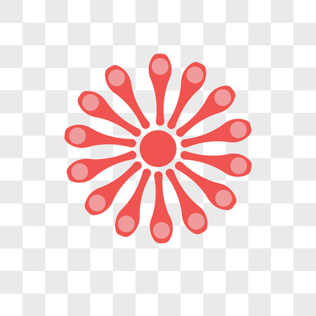 Flower vector icon isolated on transparent background, Flower logo conceptのイラスト素材