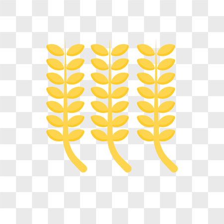 Wheat vector icon isolated on transparent background, Wheat logo conceptのイラスト素材