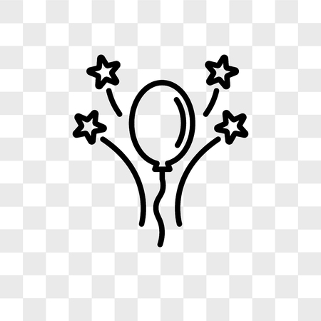 Celebration vector icon isolated on transparent background, Celebration logo conceptのイラスト素材
