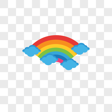 Rainbow vector icon isolated on transparent background, Rainbow logo conceptのイラスト素材