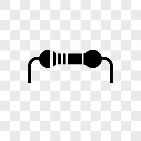 Resistor vector icon isolated on transparent background, Resistor logo conceptのイラスト素材