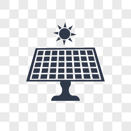 Solar Energy vector icon isolated on transparent background, Solar Energy logo conceptのイラスト素材