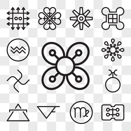 Set Of 13 transparent editable icons such as Abundance, Friendship, Virgo, Aqua, Air, Antimony, Loyalty, Inequality, Aquarius, web ui icon pack, transparency setのイラスト素材