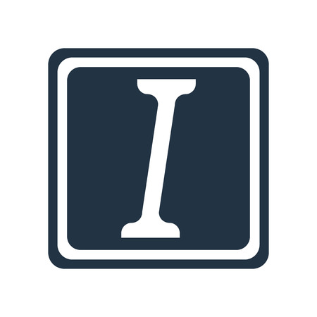 Italic icon vector isolated on white background, Italic transparent signのイラスト素材