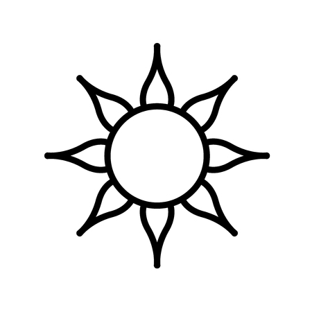 Sol icon vector isolated on white background, Sol transparent sign , line or linear design elements in outline styleのイラスト素材